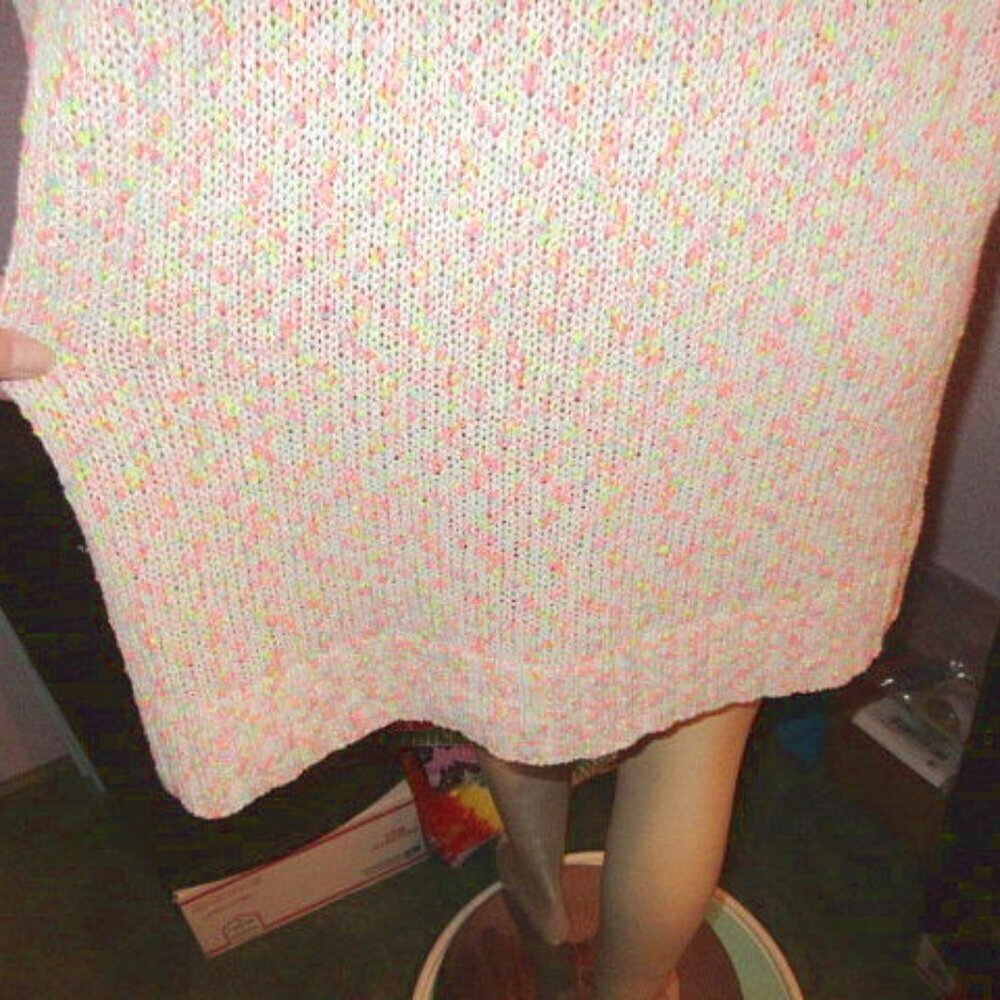Torrid Speckled Knit Flamingo Sweater Size 2X Relaxed Pullover Beachy Coastal - Picture 11 of 12